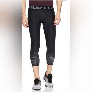 Under Armour Black and Gray Hombre Tights for Men